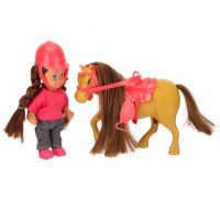 Кукла-наездница с конём и аксессуарами 5 эл. KX3458