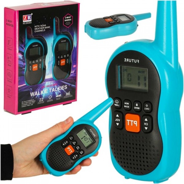 Рация WALKIE TALKIE, дистанция до 3-х км (KX3634) Рация WALKIE TALKIE, дистанция до 3-х км (KX3634)-Игрушки-bebis.lv
