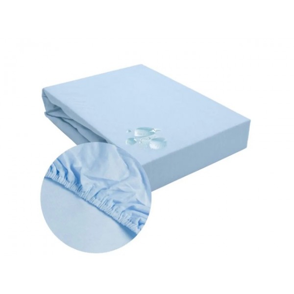 Palags trikotāžas mitrumnecaurlaidīgs 160x80 cm BLUE (4302)-Gultas veļa un piederumi-bebis.lv