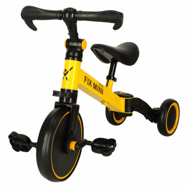 Беговел-велосипед "3-in1" TRIKE FIX yellow-Детский электротранспорт-bebis.lv