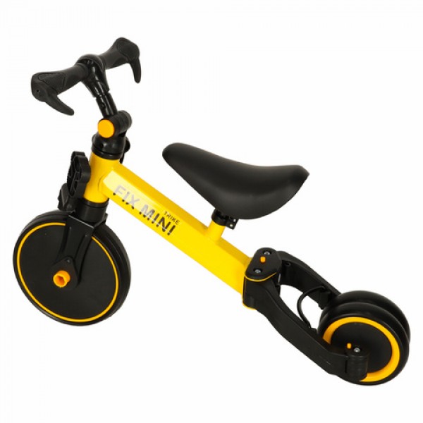 Беговел-велосипед "3-in1" TRIKE FIX yellow-Детский электротранспорт-bebis.lv