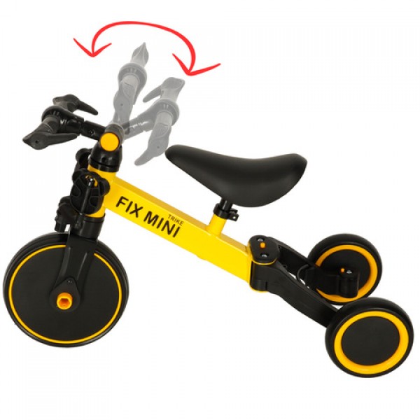 Беговел-велосипед "3-in1" TRIKE FIX yellow-Детский электротранспорт-bebis.lv