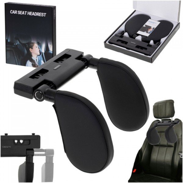 Head and neck adjustable car headrest black KX5705-Safety car seats for children-bebis.lv