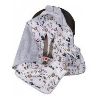 Ietinamā sedziņa autosēdeklim Grey Animals (599)