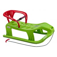 Санки со спинкой и металлическими полозьями SNOW STAR 6593 