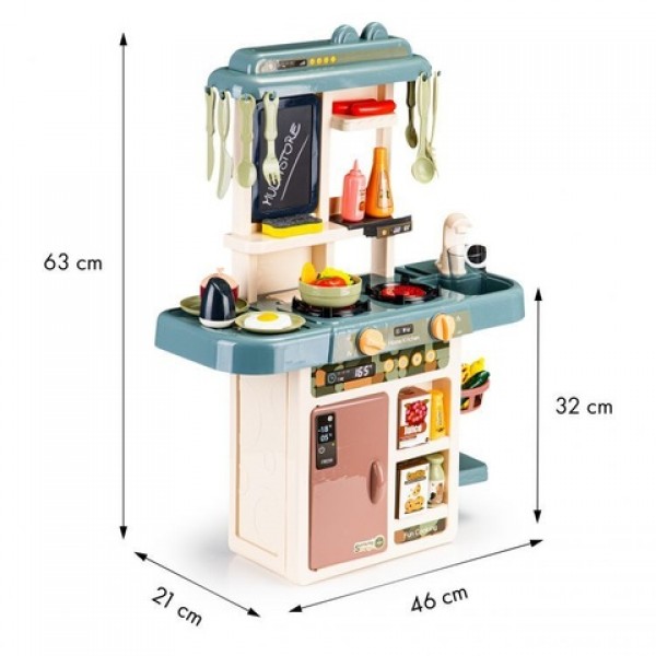 CHILDREN'S KITCHEN WITH STEAM AND WATER FUNCTION 70193-Rotaļlietas-bebis.lv