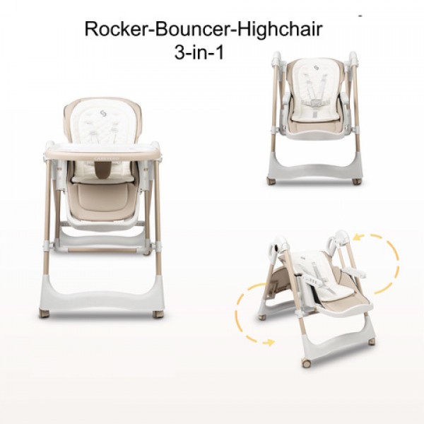 Krēsliņš NESTO beige 3-in1: barošanai,šūpošanai,atpūtai-Bērnu mēbeles-bebis.lv