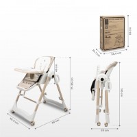 Krēsliņš NESTO beige 3-in1: barošanai,šūpošanai,atpūtai