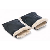 Ratiņu cimdi-mufta BLACK (sillo-8507)