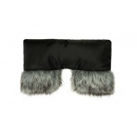 Ratiņu cimdi-mufta ar dekoru (8540)