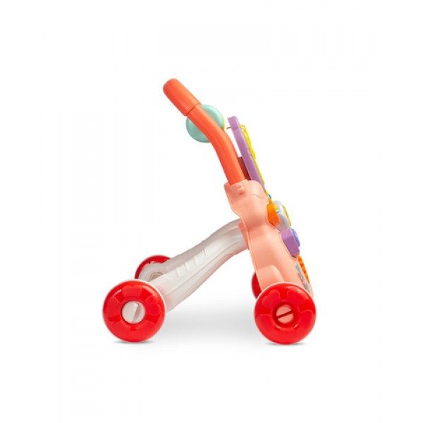 EDUCATIONAL TOY - PUSHER ZOO pink 9019-MAZUĻIEM (~0-5 gadi)-bebis.lv