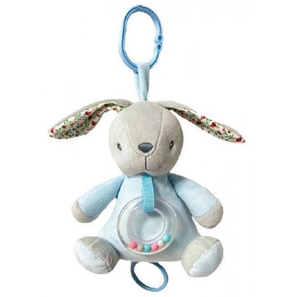 Musical toy RABBIT blue 18 cm 9195-MAZUĻIEM (~0-5 gadi)-bebis.lv