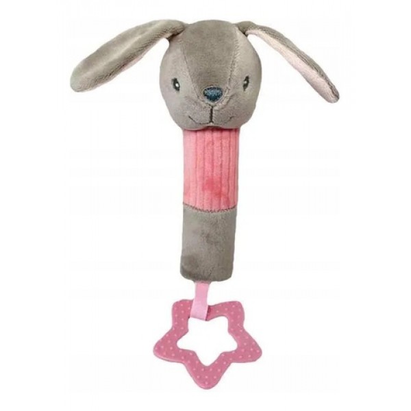 Squeaky toy BUNNY, 17 cm, 9359-Rotaļlietas-bebis.lv