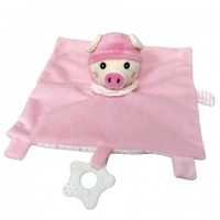 Soft toy with a teether  PIGLET 25x25 cm 9403