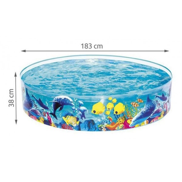Baseins 183x38 cm Bestway 55030 (9875) Baseins 183x38 cm Bestway 55030 (9875)-Vannošana un peldēšana-bebis.lv