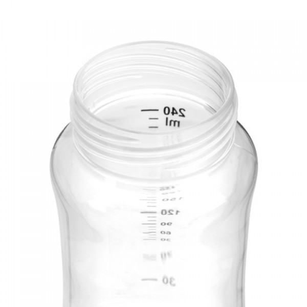 Pudele ar plato kakliņu 240 ml A0107-Bērna barošana-bebis.lv