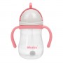 Non-spill cup with weighted straw NAVY BLUE/YELLOW A0676 pink-Feeding your baby-bebis.lv