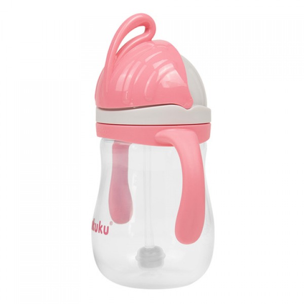 Non-spill cup with weighted straw NAVY BLUE/YELLOW A0676 pink-Feeding your baby-bebis.lv