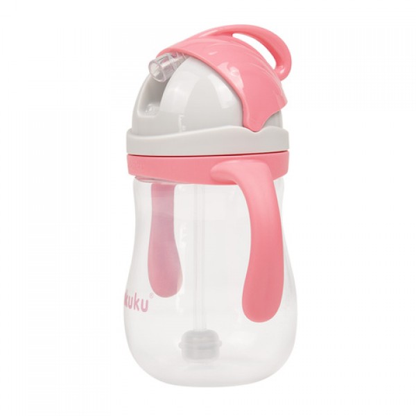 Non-spill cup with weighted straw NAVY BLUE/YELLOW A0676 pink-Feeding your baby-bebis.lv