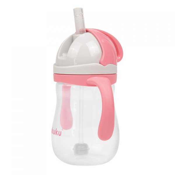 Non-spill cup with weighted straw NAVY BLUE/YELLOW A0676 pink-Feeding your baby-bebis.lv