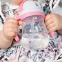 Non-spill cup with weighted straw NAVY BLUE/YELLOW A0676 pink-Feeding your baby-bebis.lv