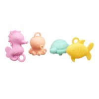 Akuku silikona vannas rotaļlietu komplekts (4 gab.)