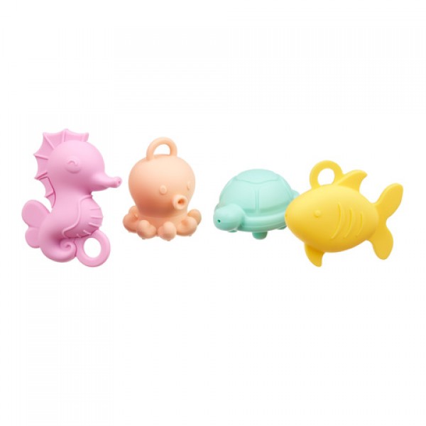 Akuku silikona vannas rotaļlietu komplekts (4 gab.)-MAZUĻIEM (~0-5 gadi)-bebis.lv
