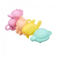Akuku silikona vannas rotaļlietu komplekts (4 gab.)