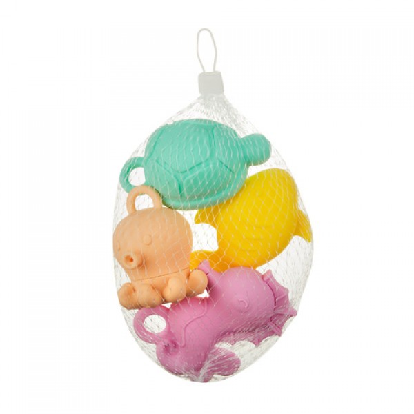 Akuku silikona vannas rotaļlietu komplekts (4 gab.)-MAZUĻIEM (~0-5 gadi)-bebis.lv