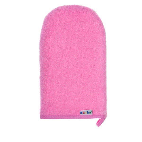 Baby Washing Mitten AKUKU A1123 PINK-Vannošana un peldēšana-bebis.lv