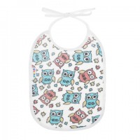 Baby bib 18×19 cm with tie OWLS A1662