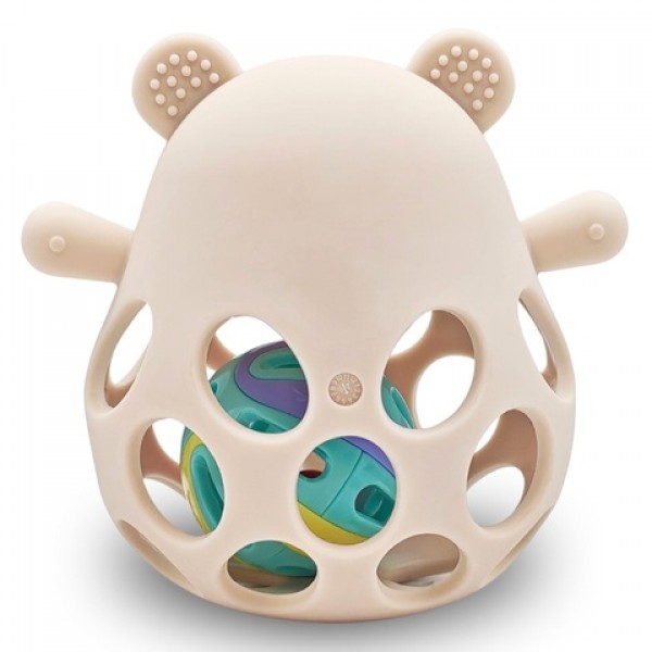 Silicone toy with a rattle BEAR BL259-MAZUĻIEM (~0-5 gadi)-bebis.lv