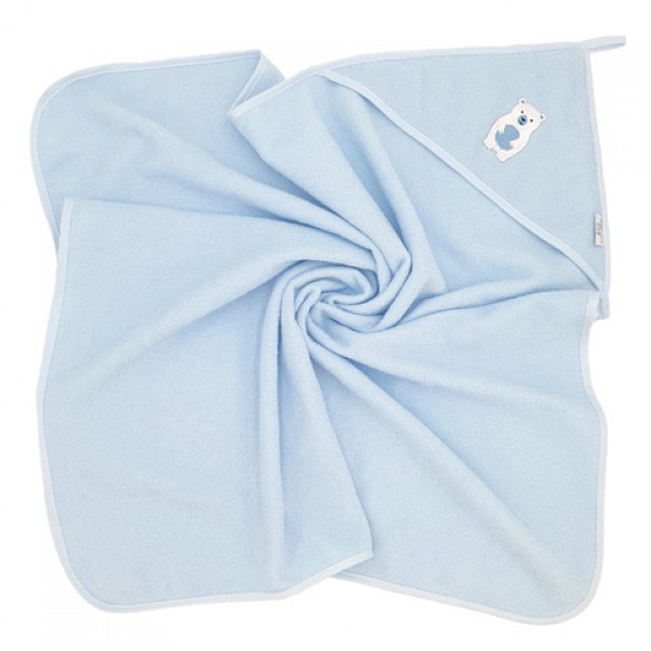 Dvielis ar kapuci BLUE RABBIT 80x80cm BL222-Vannošana un peldēšana-bebis.lv