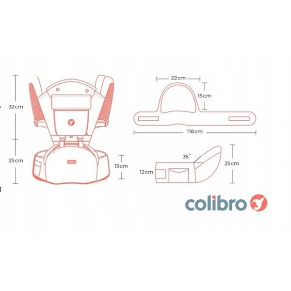 Сумка-кенгуру HONEY ONYX Colibro--bebis.lv