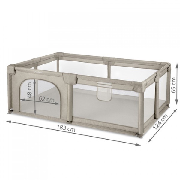 FANKO beige playpen 180x200 cm-Children's furniture-bebis.lv