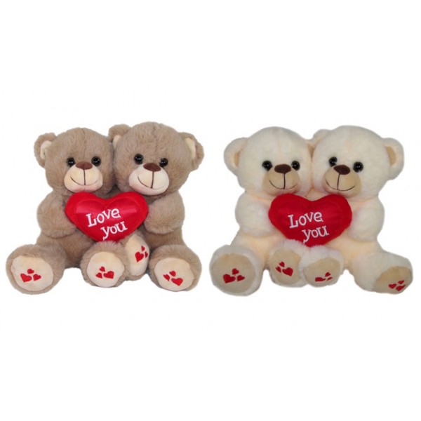 Парочка медвежат LOVE YOU 20 cm M3732-Игрушки-bebis.lv