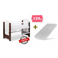 Кровать SAFARI GIRAFFE орех/белая+МАТРАС ECO KOMFORT