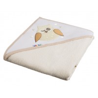 Dvielis ar kapuci OWL ecri 80x80 cm A1231
