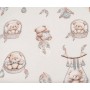 Flannel diaper with olicloth BEAR in BASKET 50x70 cm (4210)-Gultas veļa un piederumi-bebis.lv