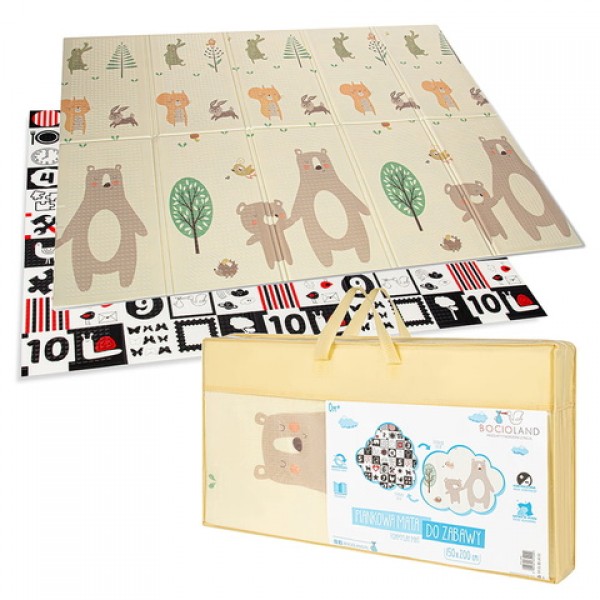 Saliekams izglītojošs paklājiņš SMALL BEAR 150x200 cm BL124 Saliekams izglītojošs paklājiņš SMALL BEAR 150x200 cm BL124-MAZUĻIEM (~0-5 gadi)-bebis.lv
