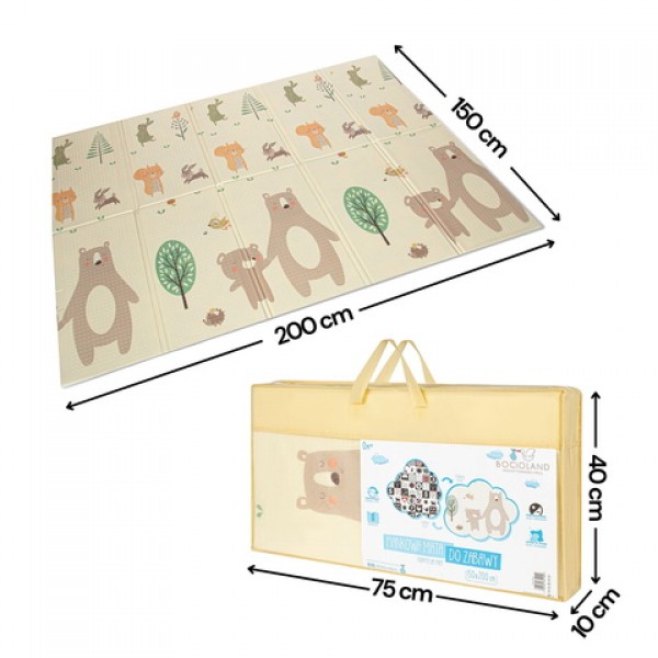 Saliekams izglītojošs paklājiņš SMALL BEAR 150x200 cm BL124 Saliekams izglītojošs paklājiņš SMALL BEAR 150x200 cm BL124-MAZUĻIEM (~0-5 gadi)-bebis.lv