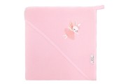 Dvielis ar kapuci PINK RABBIT 80x80cm BL221