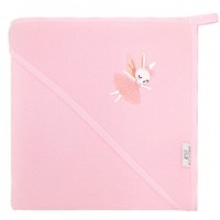 Dvielis ar kapuci PINK RABBIT 80x80cm BL221