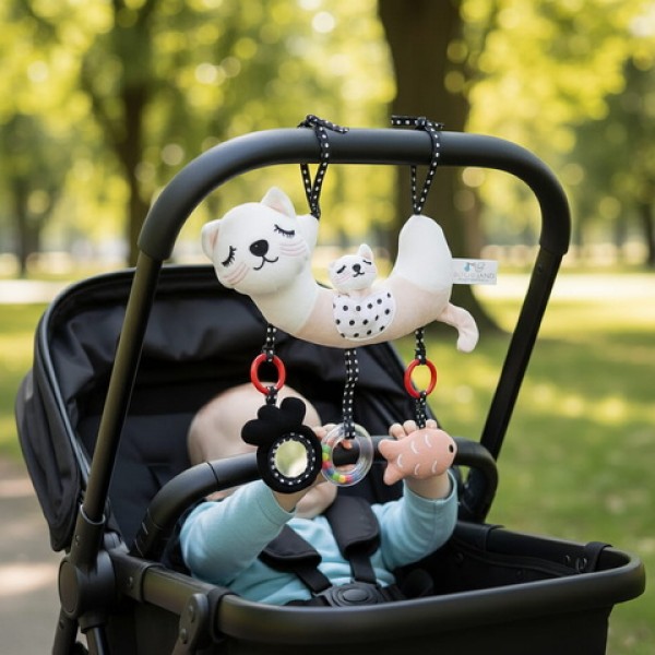 Educational hanging toy CAT MILO BL237-MAZUĻIEM (~0-5 gadi)-bebis.lv