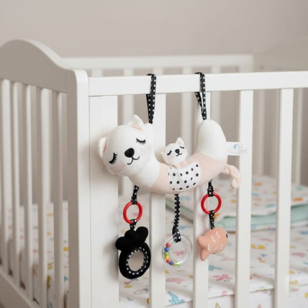 Educational hanging toy CAT MILO BL237-MAZUĻIEM (~0-5 gadi)-bebis.lv