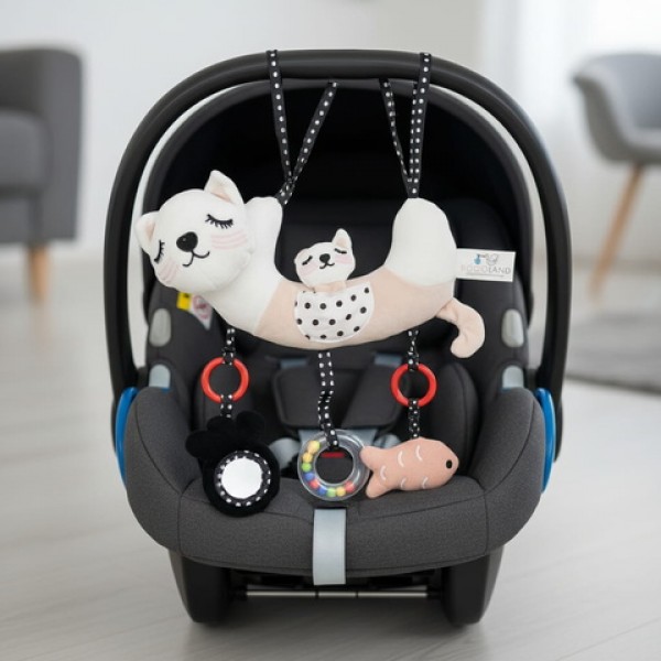 Educational hanging toy CAT MILO BL237-MAZUĻIEM (~0-5 gadi)-bebis.lv