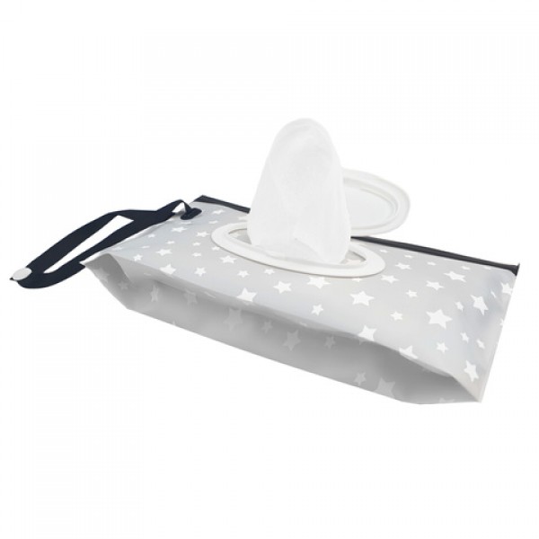 Maiss-futrālis mitrajām salvetēm GREY STARS BL812-Bērna kopšana-bebis.lv