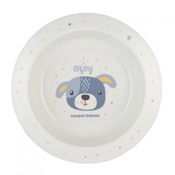 Миска пластиковая CUTE ANIMALS 4/412 blue DOG2-Кормление ребёнка-bebis.lv