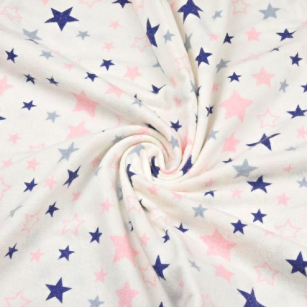 Autiņš flaneļa COLOR STARS 70x80 cm (1210) Autiņš flaneļa COLOR STARS 70x80 cm (1210)-Gultas veļa un piederumi-bebis.lv