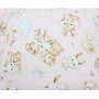 Flannel diaper with oilcloth DEER & Rabbit pink 50x60 cm (7488)-Gultas veļa un piederumi-bebis.lv